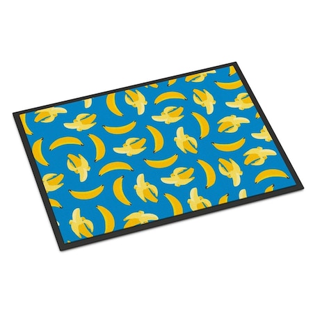 Carolines Treasures Bananas on Blue Indoor or Outdoor Mat, 18 x 27 in. BB5149MAT